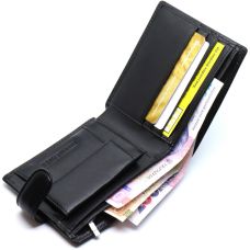 Мужское портмоне из натуральной кожи ST Leather В104 Черный