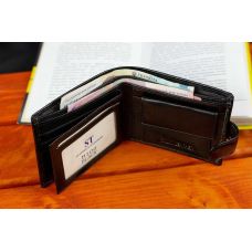 Стильное кожаное мужское портмоне ST Leather В103 Черный