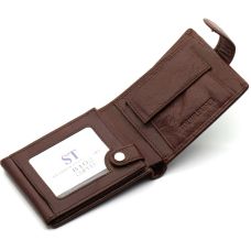 Класичний чоловічий портмоне з натуральної шкіри ST Leather В102 Коричневий