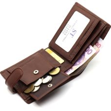Стильное кожаное мужское портмоне ST Leather В103 Коричневый
