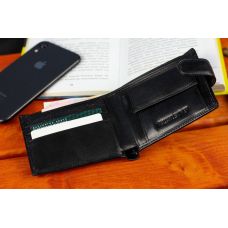 Мужское портмоне из натуральной кожи ST Leather В104 Черный