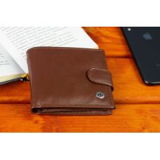 Класичний чоловічий портмоне з натуральної шкіри ST Leather В102 Коричневий