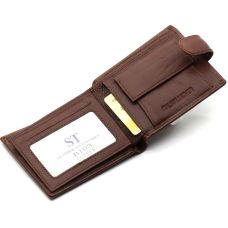 Стильное кожаное мужское портмоне ST Leather В103 Коричневый