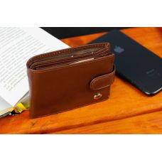 Класичний чоловічий портмоне з натуральної шкіри ST Leather В102 Коричневий