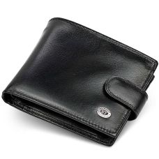 Мужское портмоне из натуральной кожи ST Leather В104 Черный