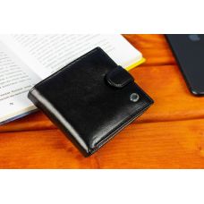 Класичний чоловічий портмоне з натуральної шкіри ST Leather В102 Чорний