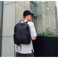 Мужской городской кожаный рюкзак черный Tiding Bag 60320