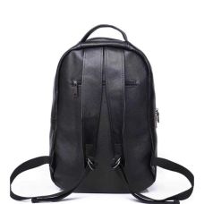 Городской мужской кожаный рюкзак черный Tiding Bag B2-03555A