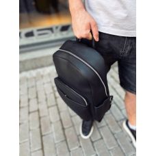 Мужской городской кожаный рюкзак черный Tiding Bag 60320