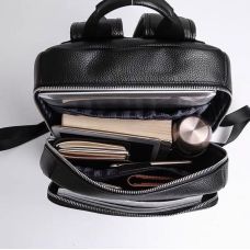Мужской рюкзак кожаный городской для ноутбука черный Tiding Bag B2-884371A