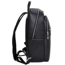Чоловічий шкіряний рюкзак для поїздок та прогулянок чорний Tiding Bag 75362