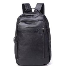 Міський чоловічий шкіряний рюкзак чорний Tiding Bag B2-03555A