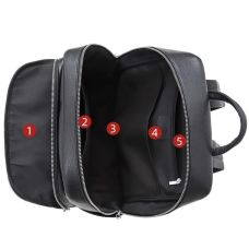 Чоловічий шкіряний рюкзак для поїздок та прогулянок чорний Tiding Bag 75362