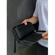Клатч на дві блискавки з фактурною натуральною шкірою MC-086-5902С