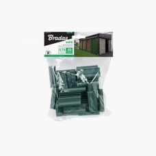 Клипсы для ограждающих лент SOLID, зеленые, 4,75 см, 40 шт., TOBKS4740GR