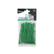 Стяжки кабельные пластиковые 2,5x150мм, 100 шт. GREEN, TSGR1125150