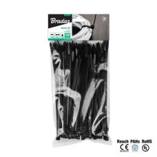 Стяжки кабельные пластиковые 2,5x100мм UV BLACK, TS1125100B Стяжки кабельные пластиковые 2,5x100мм UV BLACK, TS1125100B