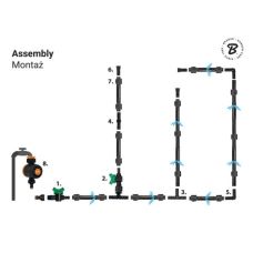 Комплект с капельной трубкой 50 м, WATER FLOW DRIP, DSWWF50-SET2