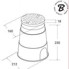 Малая клапанная коробка, люк диаметром 21см, DSSZ-O21G