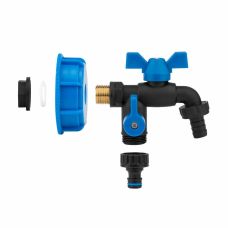 Набор IBC S60x6, кран BLACK RAVEN, РЗ 2x3/4'', NYLON/BRASS для шланга 5/8