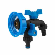 Набор IBC S60x6, кран BLACK RAVEN, РЗ 2x3/4'', NYLON/BRASS для шланга 5/8
