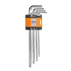 Набор шестигранных ключей HEX 1,5-10 мм с шариком, 9 шт., экстра длинные, DIY-HKB31-EL/B