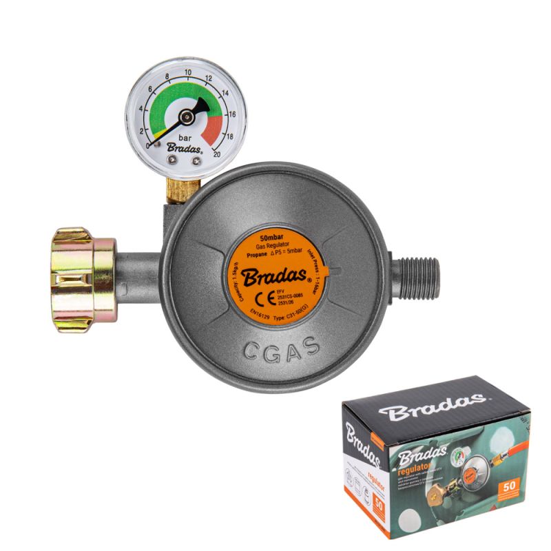 Редуктор газу 50 mbar, 1,5 кг/год., 1/4