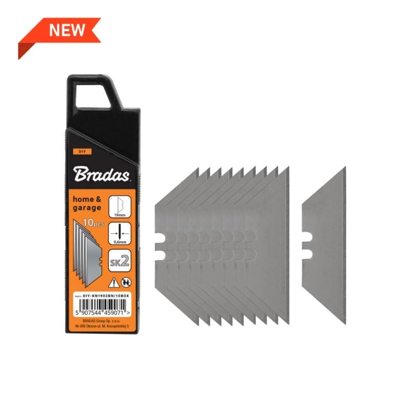 Запасные трапециевидные лезвия 19 мм NEUTRAL, коробка, 10 шт., DIY-KN1902BN/10BOX