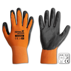 Рукавички захисні NITROX ORANGE нітрил, розмір 8, RWNO8