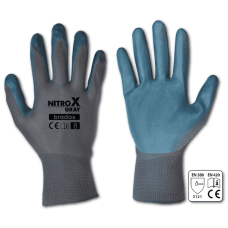 Рукавички захисні NITROX GRAY нітрил, розмір 9, RWNGY9