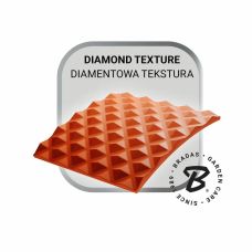 Нітрилові захисні рукавички, DIAMOND, розмір XXL, 10-11, помаранчеві, RWJNDOR11