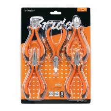 Набір плоскогубців MINI, 5 штук, нікельовані, HOME & GARAGE, DIY-PL20/2SET