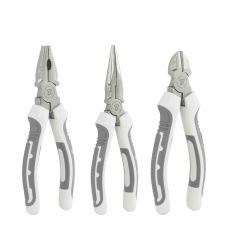 Набор плоскогубцев PRO, 3 штуки, никелированные, WHITE LINE, DIY-PLWL13/1SET