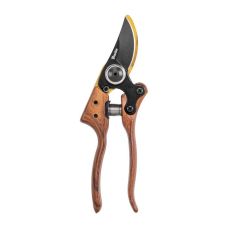 Секатор садовый, обводное лезвие из стали SK5, V-SERIES, TITANIUM & WOOD, KT-V1039