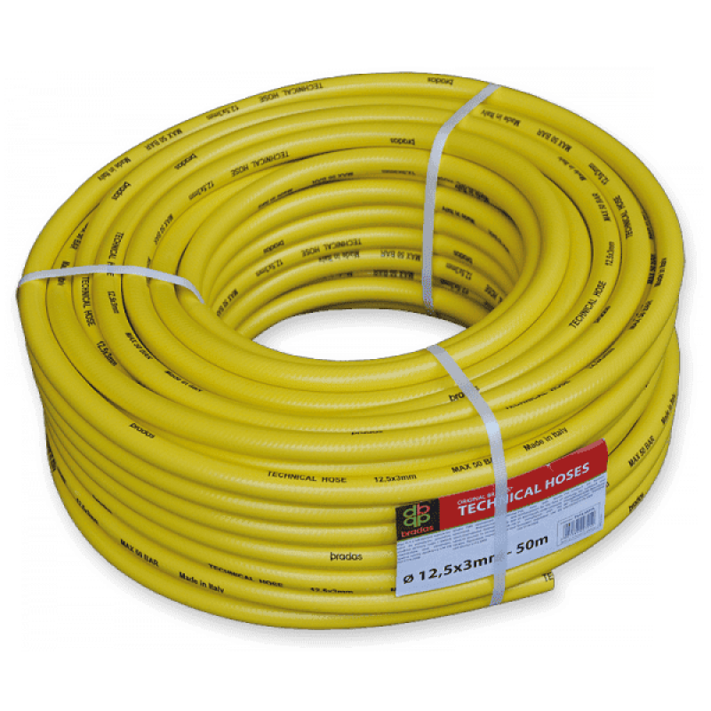 BRADAS Шланг технический YELLOW 12,5 х 3мм17 BAR, TH12,5*3YL