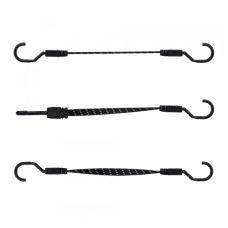 Гумка еластична FLAT BUNGEE CORD HOOK чорна 1,8 х 80см - 2 шт, у блістері, BCH5-18080BC-B