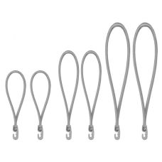 Набір гумових петель 18см, 25см, 40см з гачком PVC BUNGEE CORD HOOK, BCH3-04SET1GY-B