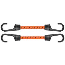 Шнур еластичний гумовий 60см х 2шт. з металевими гачками PVC BUNGEE CORD HOOK, BCH2-08060OR-B