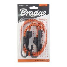 Шнур еластичний гумовий 60см х 2шт. з металевими гачками PVC BUNGEE CORD HOOK, BCH2-08060OR-B