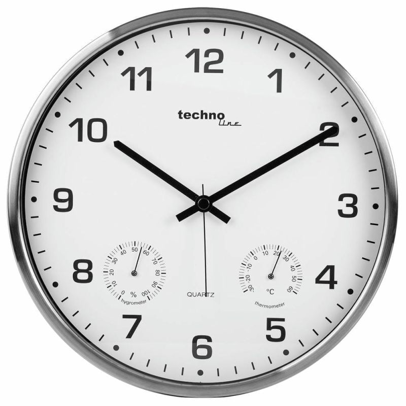 Годинник настінний Technoline WT7980 White/Silver (WT7980)