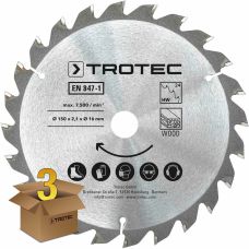 Диск пильный Trotec 150х16х2,1 HW24 Wood (3 шт) (6215001320)