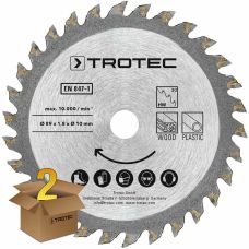 Диск пильный Trotec 3 TCT 89х10х1,8 HW30 Wood/Plastic (2 шт) (6215001303)