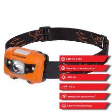 Ліхтар налобний Falcon Eye Orion (160 Lm) Cool White/Red/Green LED Orange (FHL0014)