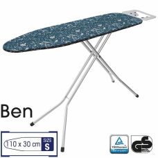 Гладильная доска Casa Si Ben 110x30 Silver with White/Blue Plants (CS98090G323)