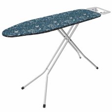 Гладильная доска Casa Si Ben 110x30 Silver with White/Blue Plants (CS98090G323)