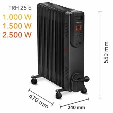 Обогреватель масляный Trotec TRH 25 E 2500W Black (1410000720)