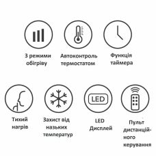 Обогреватель масляный Trotec TRH 25 E 2500W Black (1410000720)