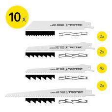 Набор пилочных полотен для пилы сабельной Trotec 10 pieces Wood/Metal/Plastic Set (6215001205)