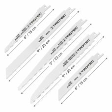 Набір пиляльних полотен для пили шабельної Trotec 12 pieces Wood/Metal Set (6215001210)