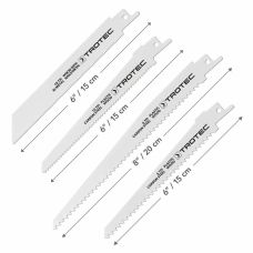 Набор пилочных полотен для пилы сабельной Trotec 10 pieces Wood/Metal/Plastic Set (6215001205)